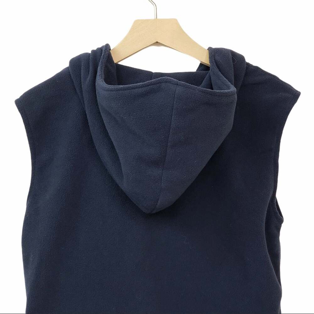 Doublju Fitted Zip-Up Hooded Moto Vest Blue  NEW - Picture 5 of 13
